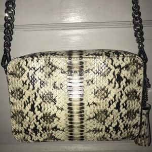 Michael Kors python print crossbody
